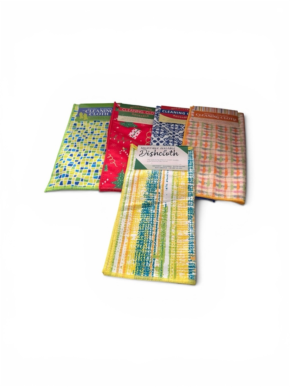 Assorted Microfiber Dishcloths - Multi-Color Set